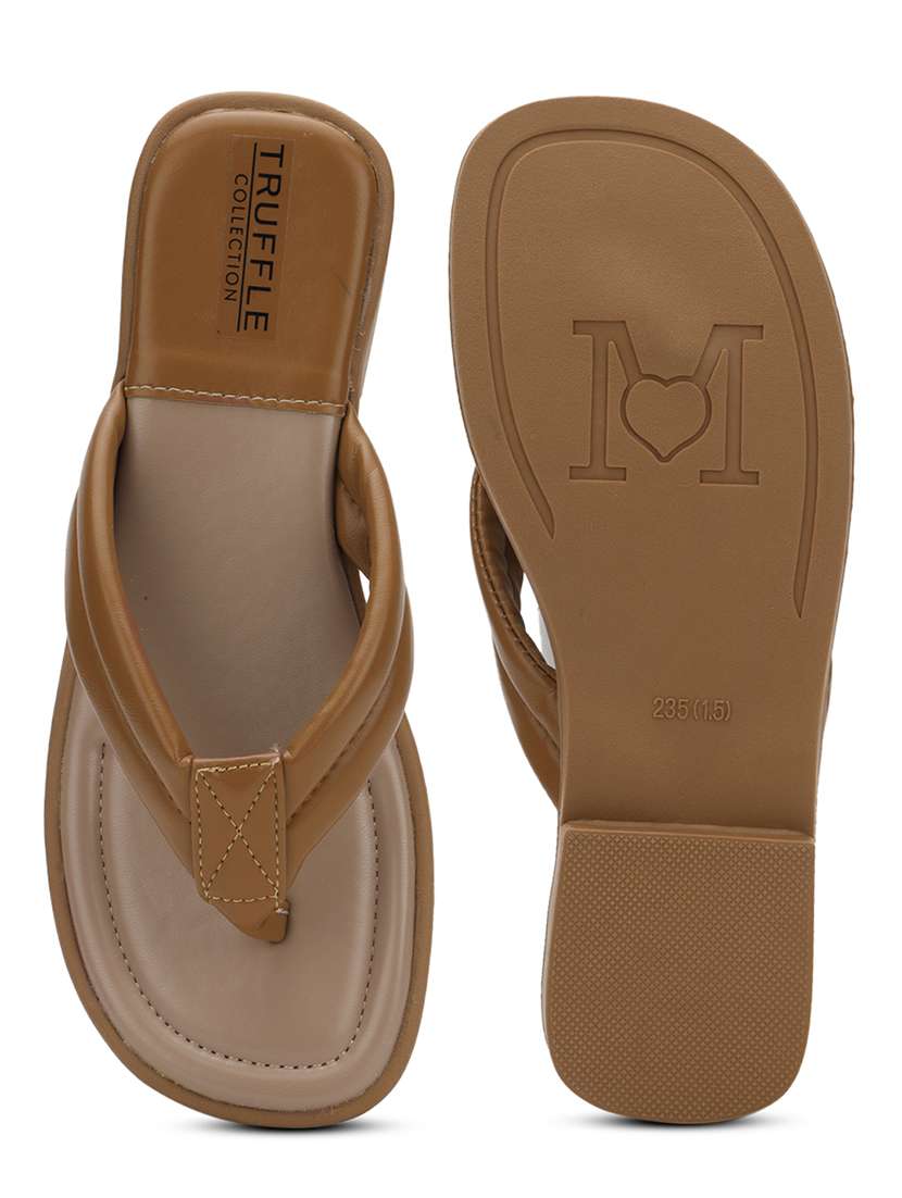 women khaki slip on sandal - 21384942 -  Standard Image - 6