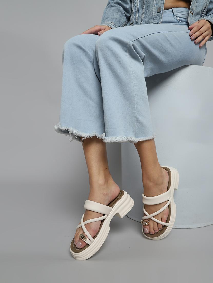 women beige toe separator sandal - 21384951 - Standard Image - 1