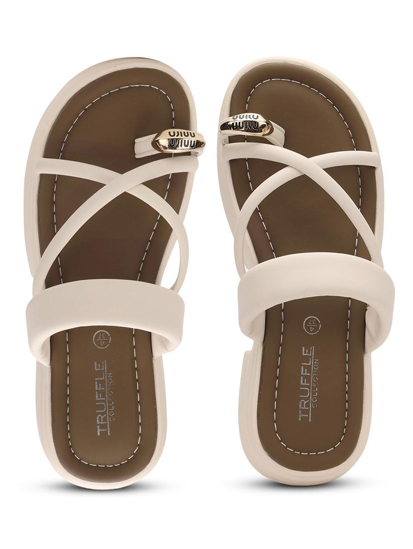 women beige toe separator sandal - 21384951 - Standard Image - 4