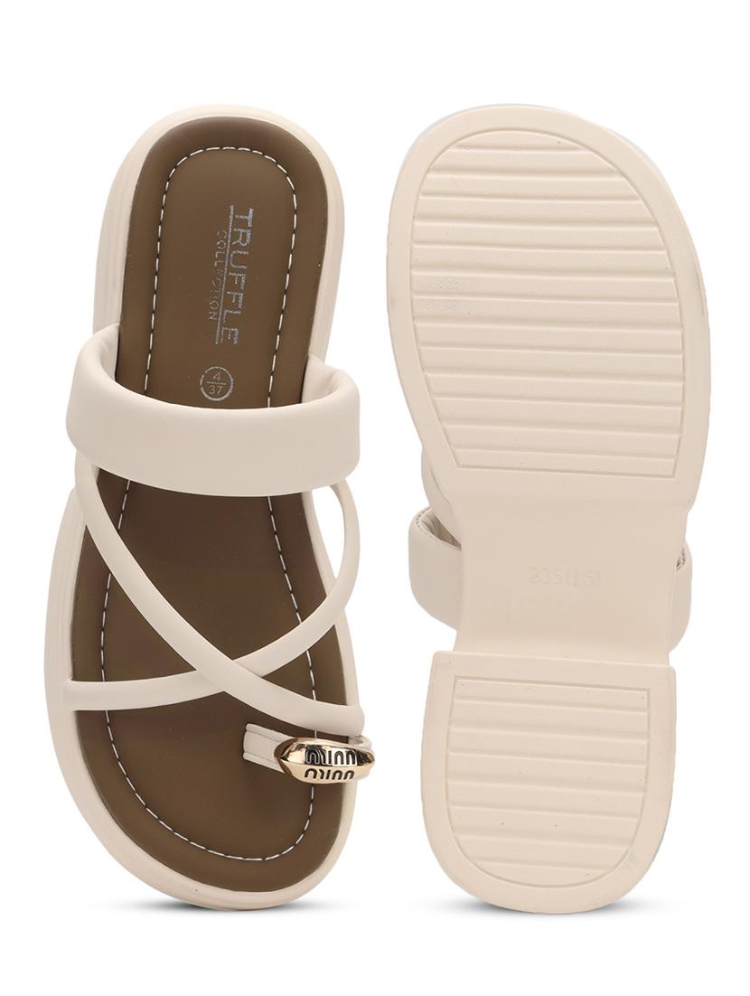women beige toe separator sandal - 21384951 - Standard Image - 6