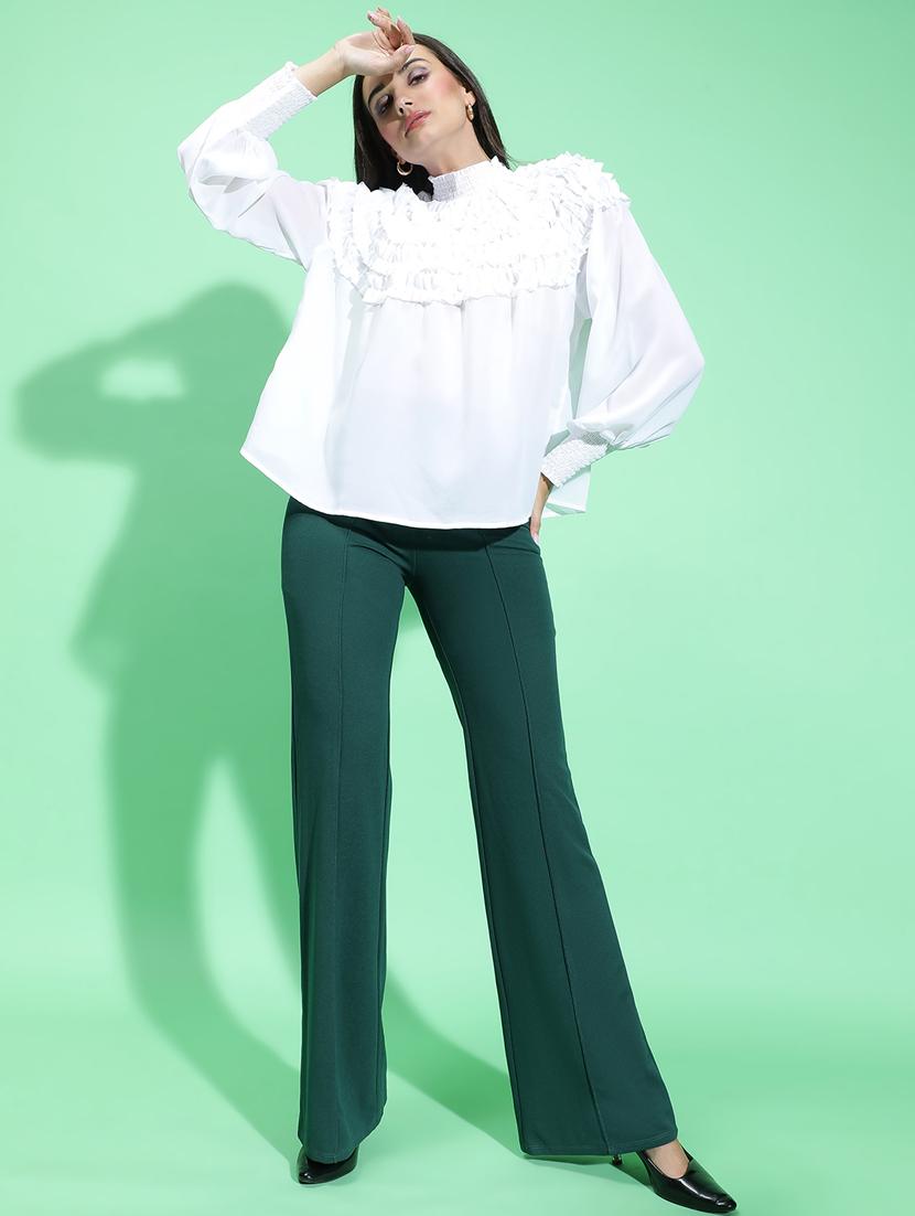 women white solids long sleeves top - 21384980 - Standard Image - 4