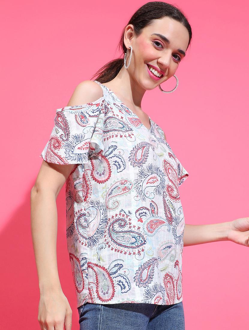 women multi colored cotton regular top - 21384997 -  Standard Image - 1
