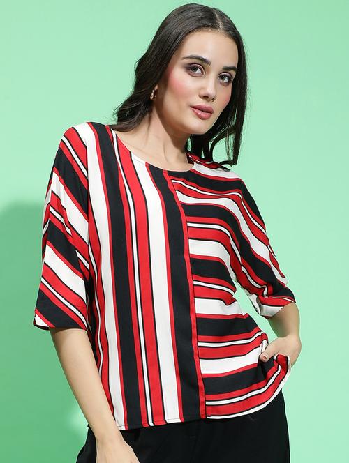 women red polyester regular top - 21384999 -  Standard Image - 0