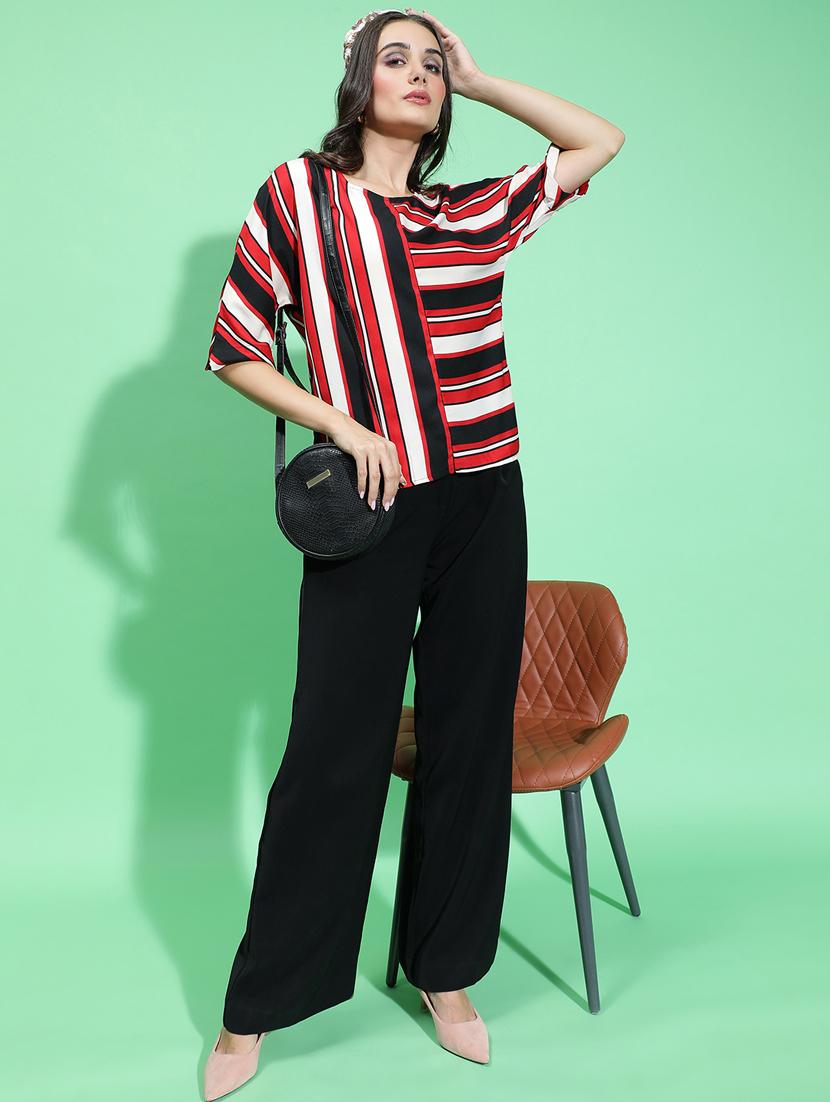 women red polyester regular top - 21384999 - Standard Image - 4