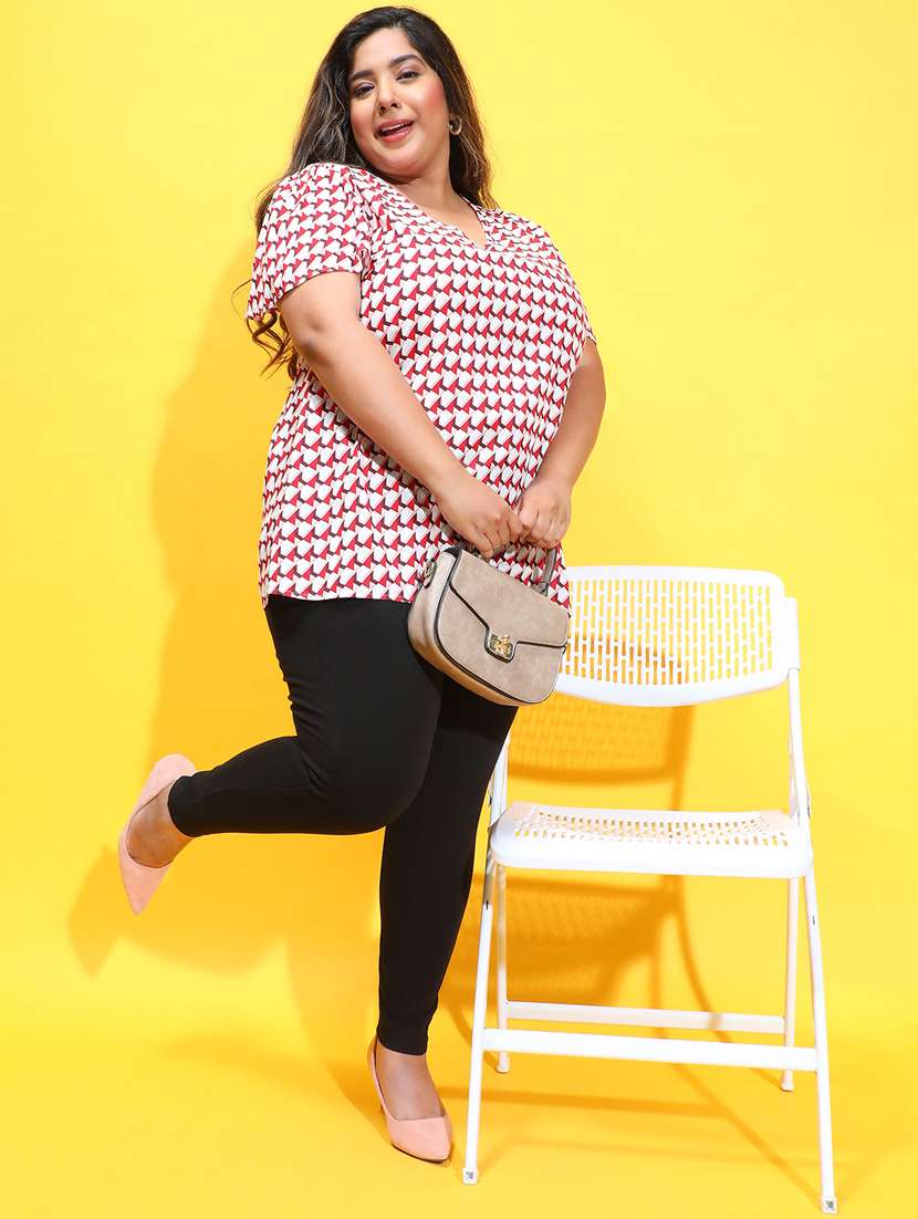 women white viscose plus top - 21385008 -  Standard Image - 4