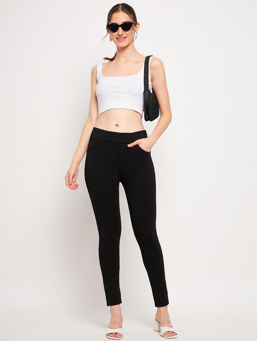 women black solids jegging - 21385105 - Standard Image - 4