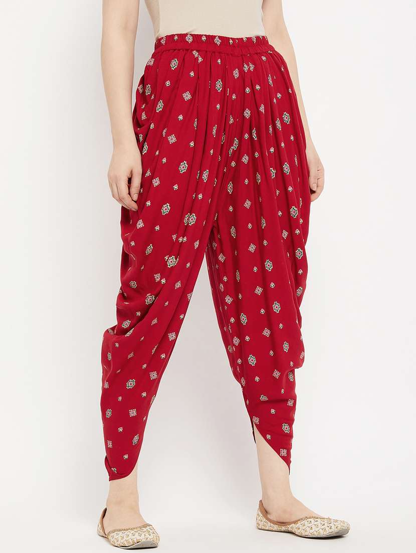 women mid rise dhoti salwar - 21385110 - Standard Image - 1