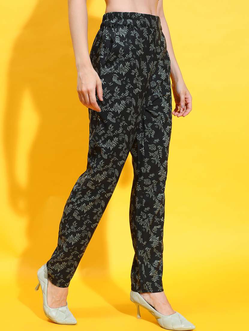 women black viscose tailored pants