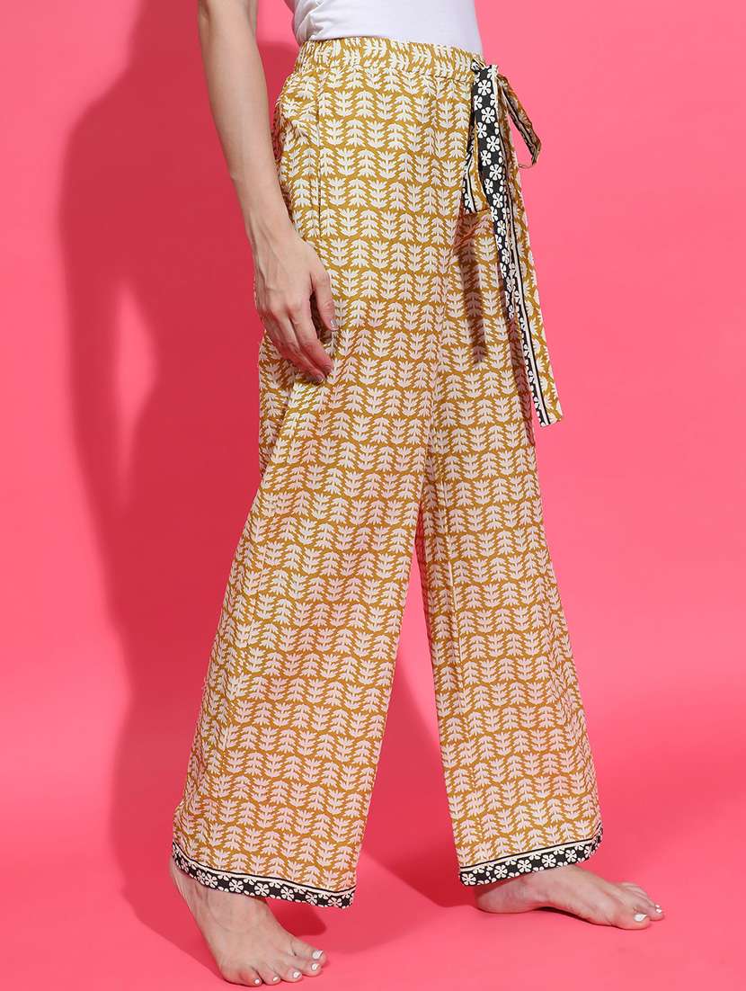 women mustard cotton pajama - 21385293 -  Standard Image - 1