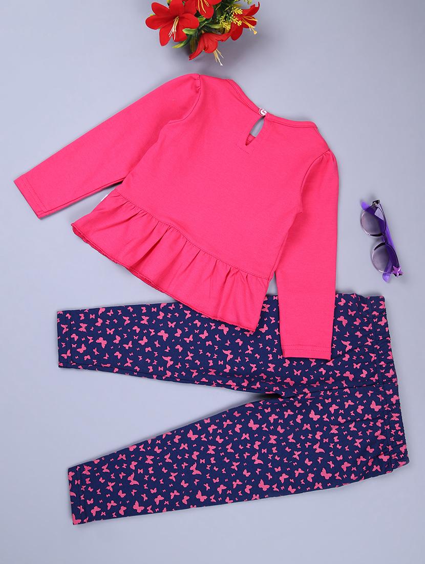 girls pink typography full length sets - 21385468 - Standard Image - 1