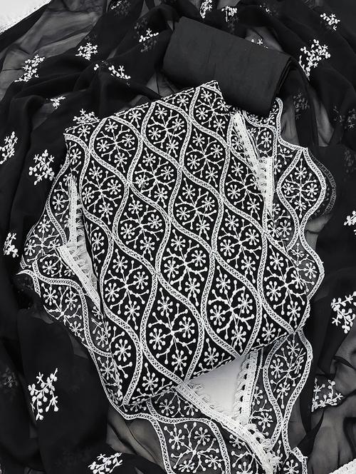 women embroidered unstitched suit set - 21385961 -  Standard Image - 0