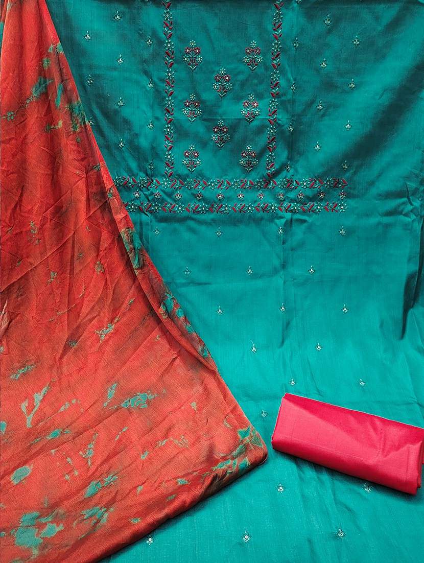 women embroidered unstitched suit set - 21385976 -  Standard Image - 1