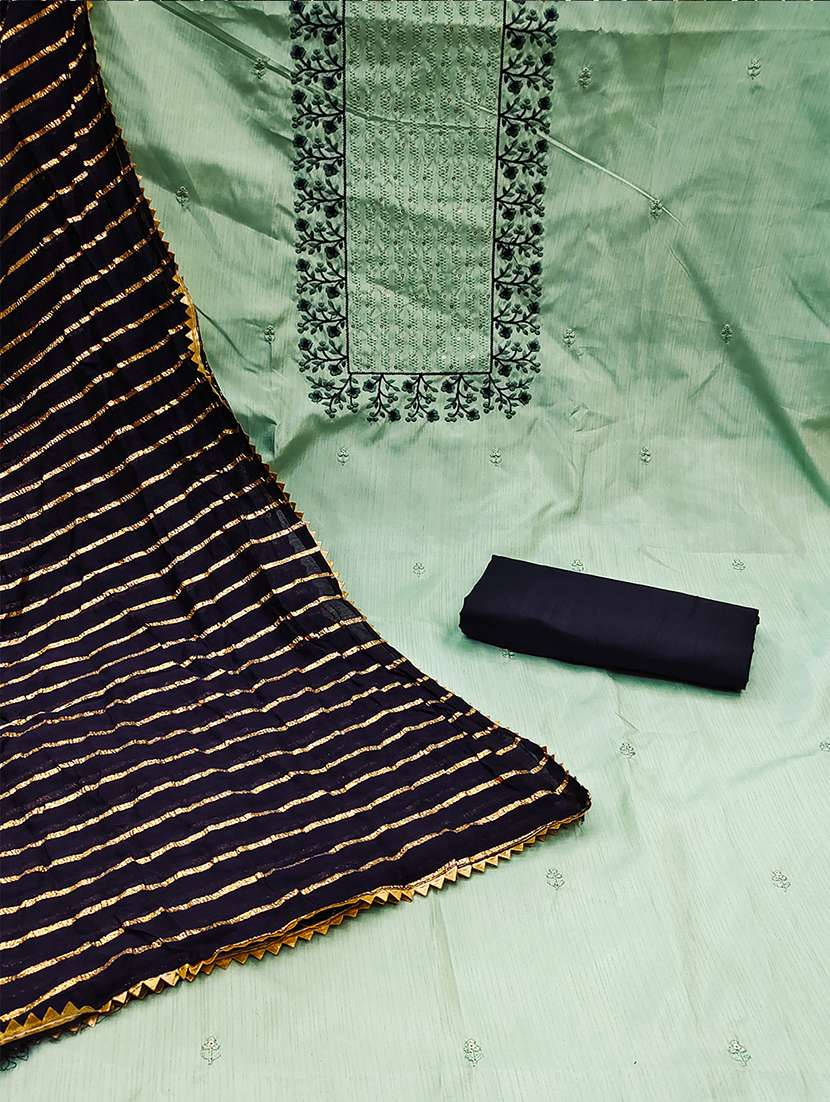 women embroidered unstitched suit set - 21385994 -  Standard Image - 1