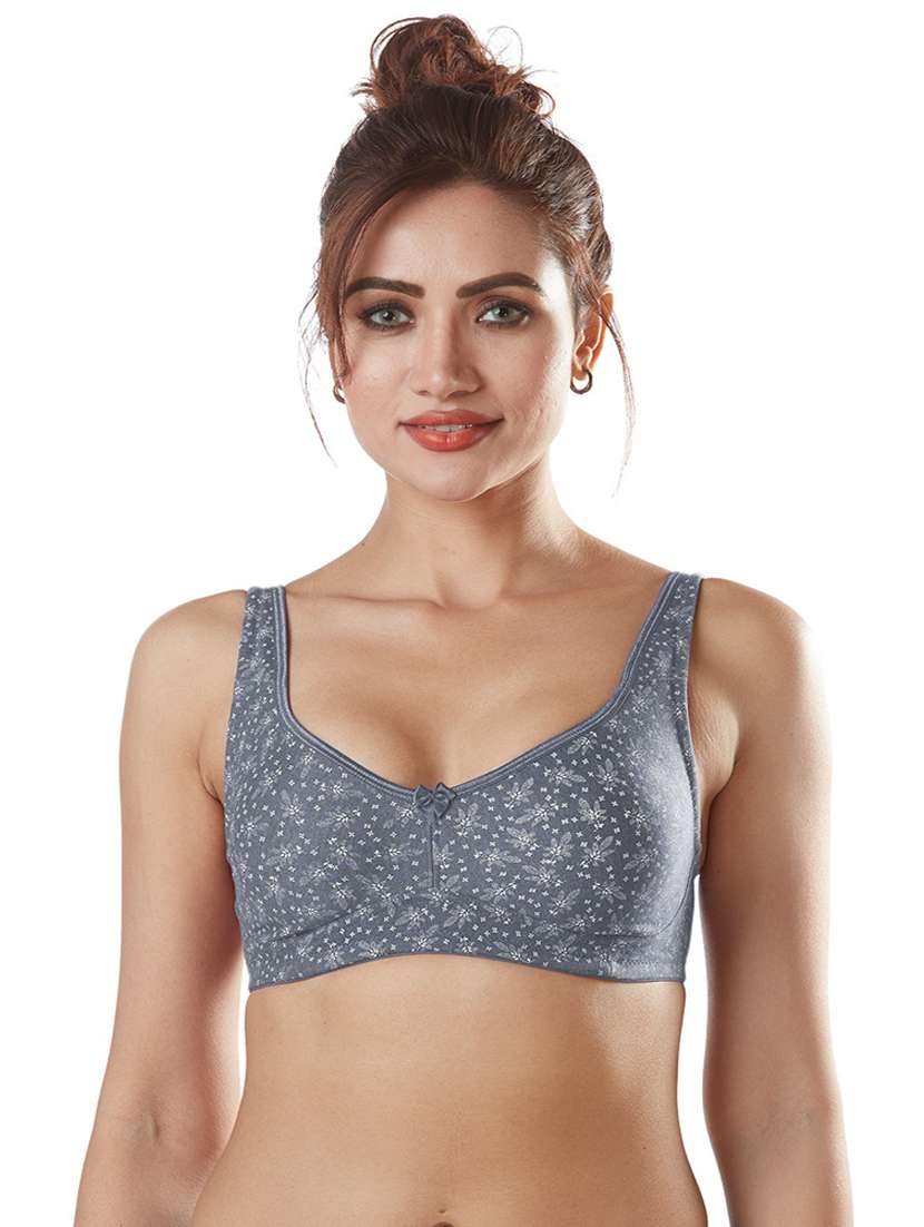 set of 2 blue cotton blend regular bra - 21386209 -  Standard Image - 1