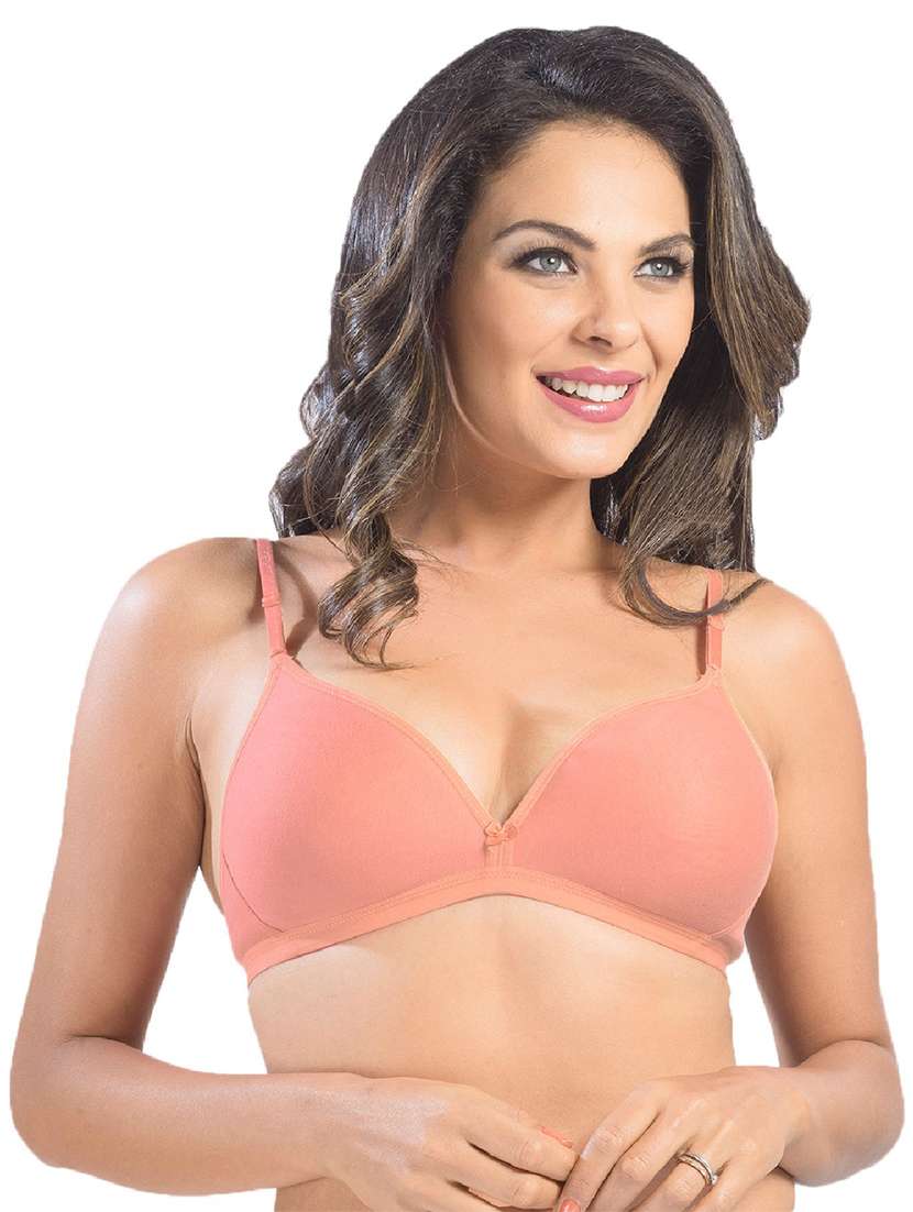set of 2 pink cotton blend plunge bra - 21386262 -  Standard Image - 1