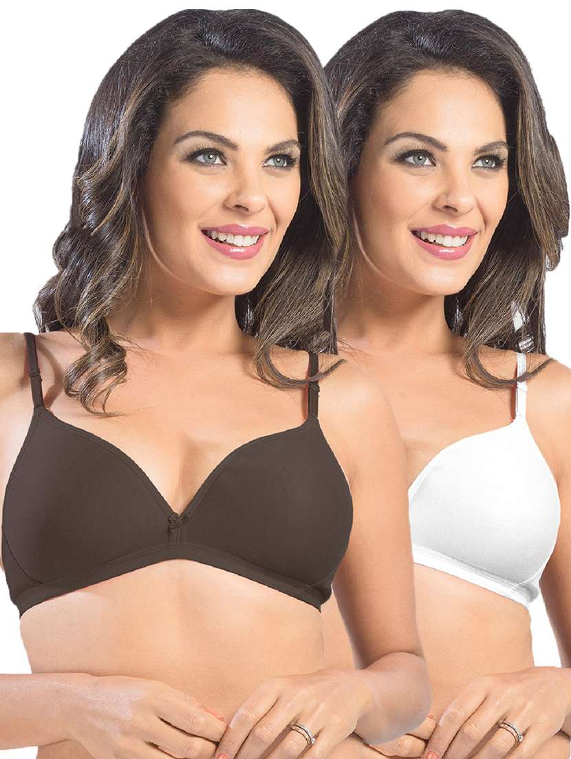 pack of 2 solid t-shirt bra