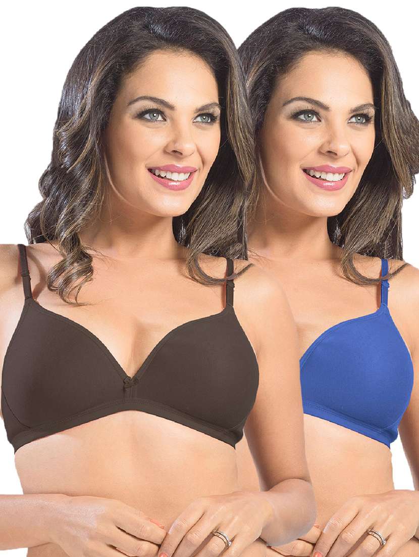 pack of 2 solid t-shirt bra