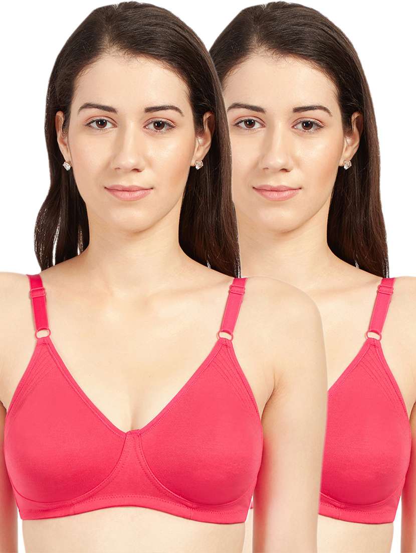 pack of 2 solid t-shirt bra
