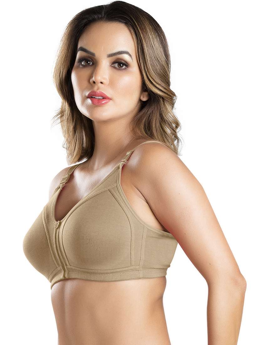  women solid cotton minimizer bra - 21386394 -  Standard Image - 1