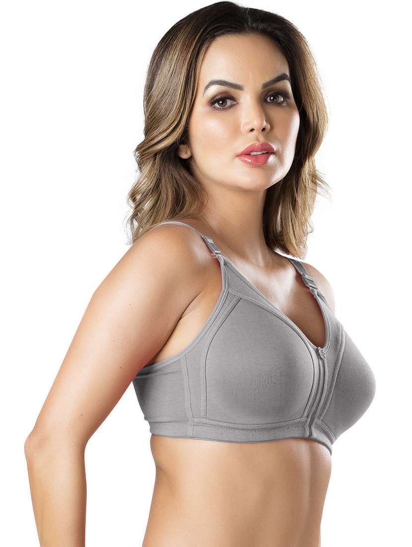  women solid cotton minimizer bra - 21386395 -  Standard Image - 1