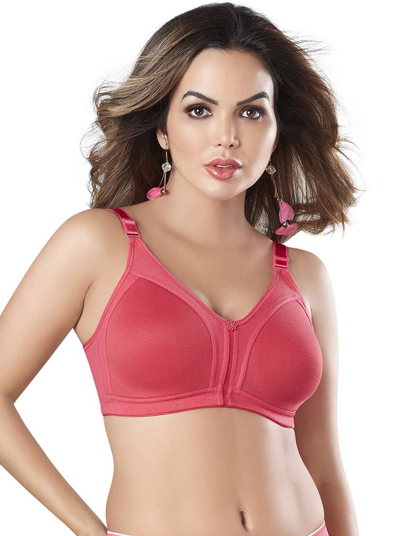  women solid cotton minimizer bra