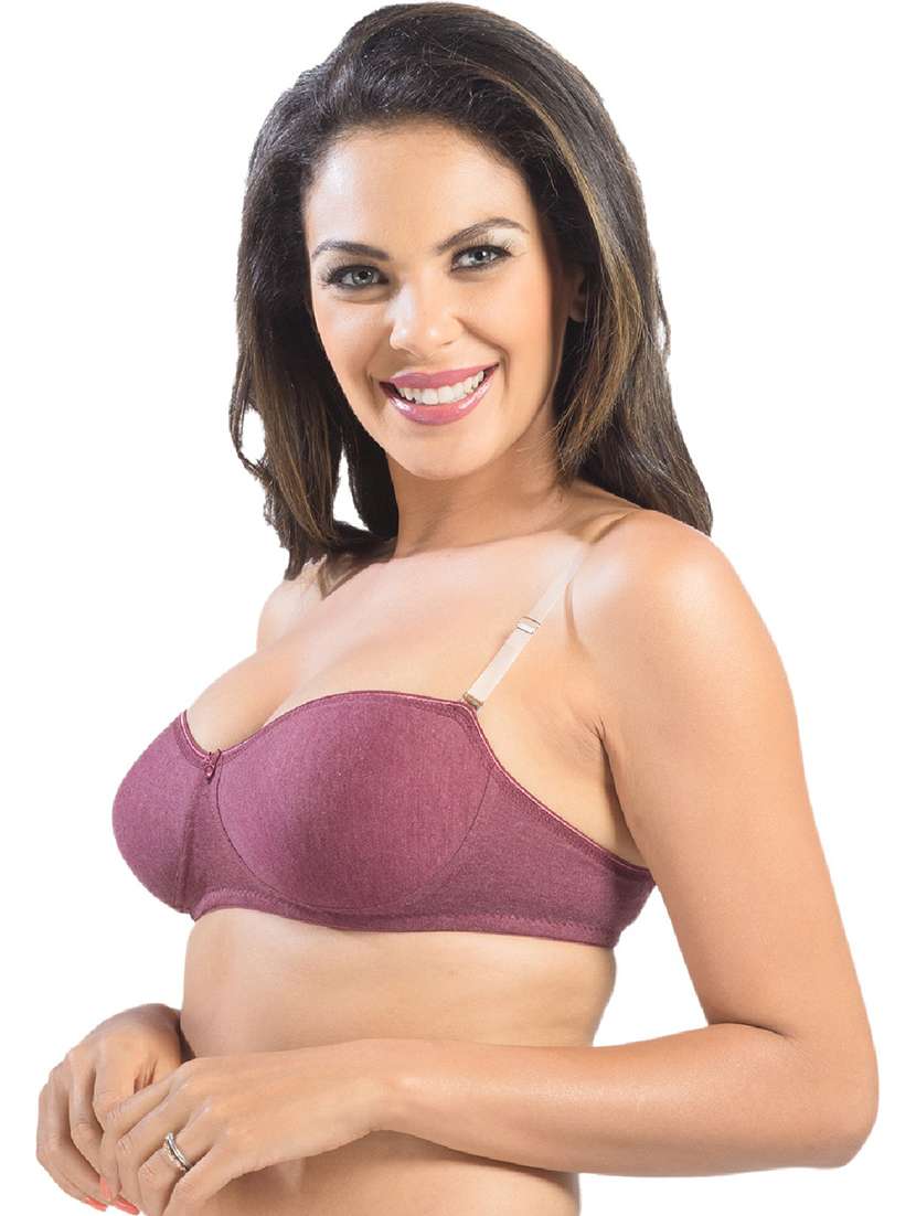 women maroon solids push up bra - 21386626 -  Standard Image - 1