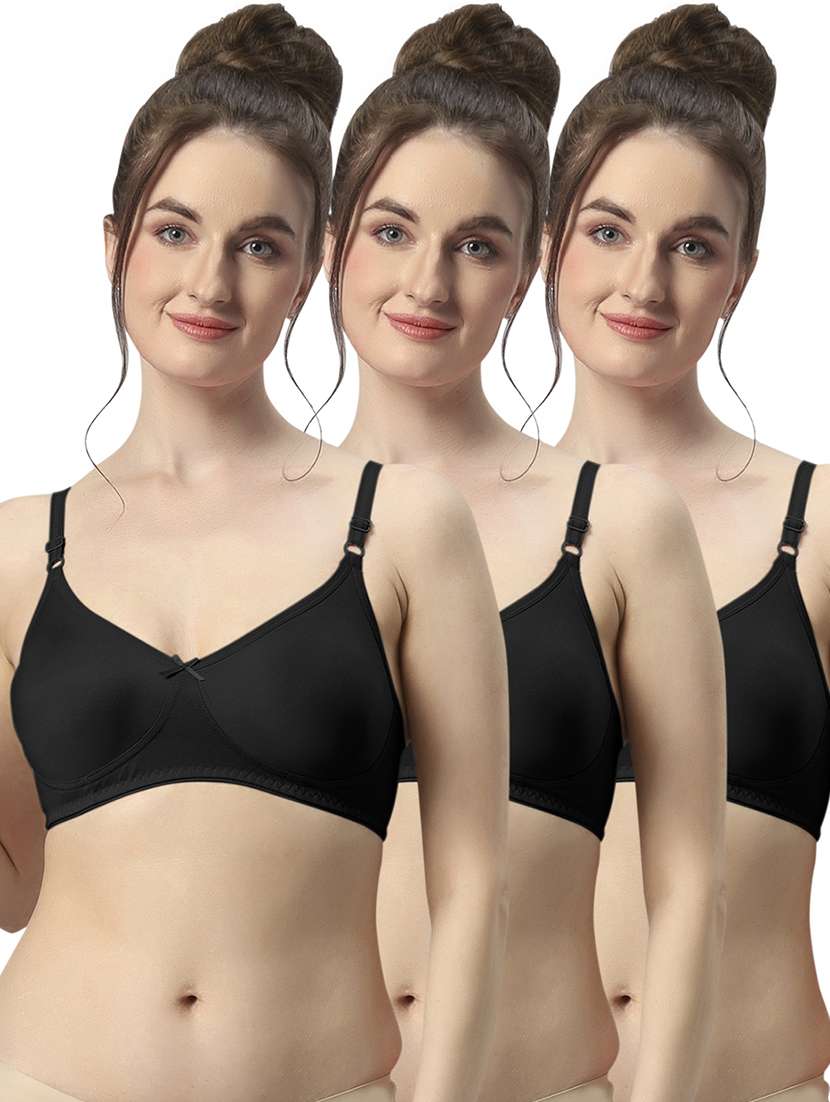 pack of 3 women solid regular bra