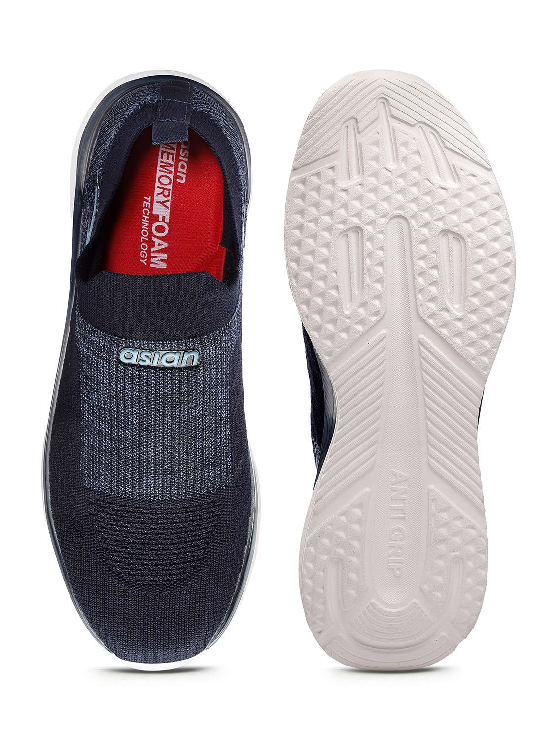 men navy blue slip on sport shoe - 21387195 -  Standard Image - 4