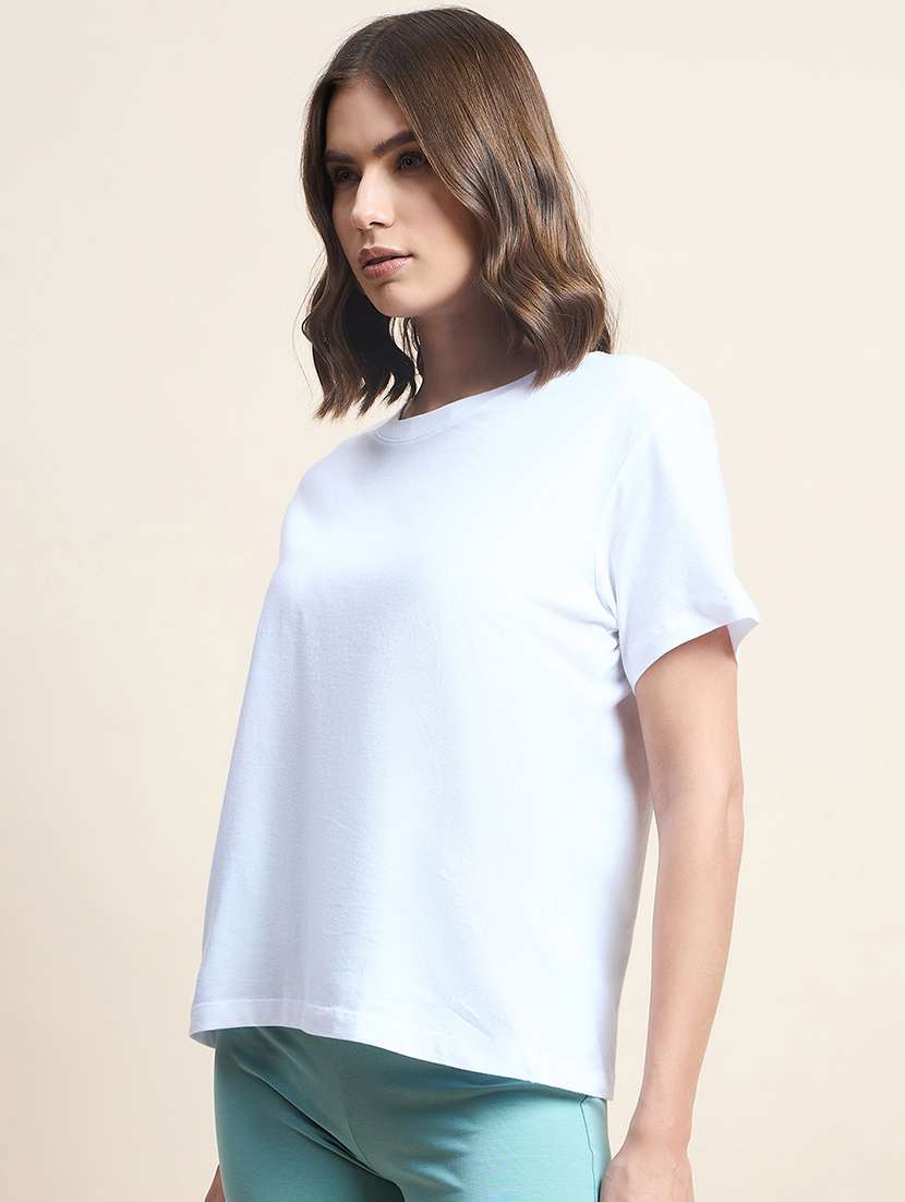 women white cotton regular top - 21387202 -  Zoom Image - 0