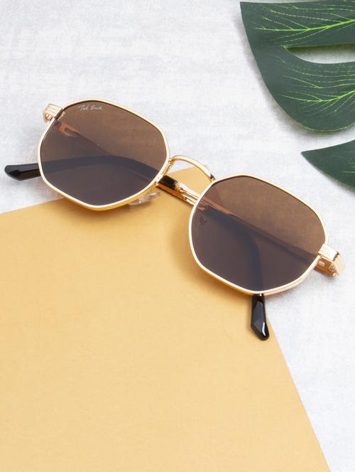 ted smith full rim oval shape branded latest and stylish sunglasses | polycarbonate lens & 100 % uv protection | men & women - 21387296 - Standard Image - 0