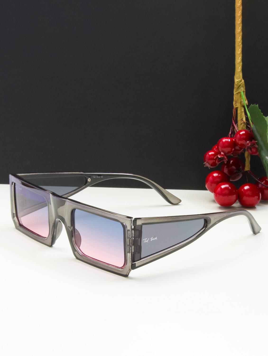 ted smith full rim shield shape branded latest and stylish sunglasses | polycarbonate lens & 100 % uv protection | men & women - 21387305 - Zoom Image - 0