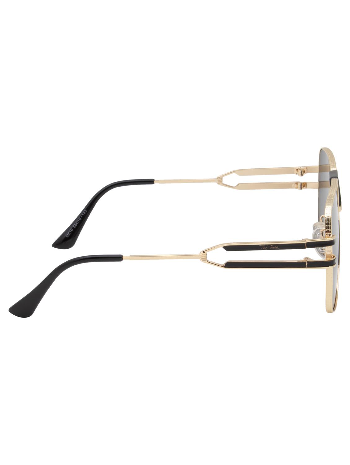 ted smith full rim aviator shape branded latest and stylish sunglasses | polycarbonate lens & 100 % uv protection | men & women - 21387307 - Standard Image - 4