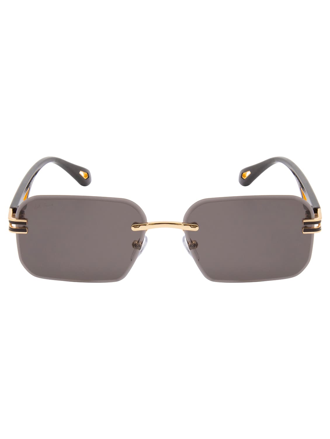 ted smith rimless aviator shape branded latest and stylish sunglasses | polycarbonate lens & 100 % uv protection | men & women - 21387309 -  Standard Image - 1
