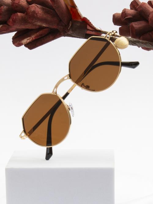 ted smith full rim hexogan shape branded latest and stylish sunglasses | polycarbonate lens & 100 % uv protection | men & women - 21387329 -  Standard Image - 0
