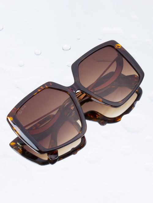 ted smith full rim over-sized shape branded latest and stylish sunglasses|polycarbonate lens & 100 % uv protection|women - 21387334 - Standard Image - 0
