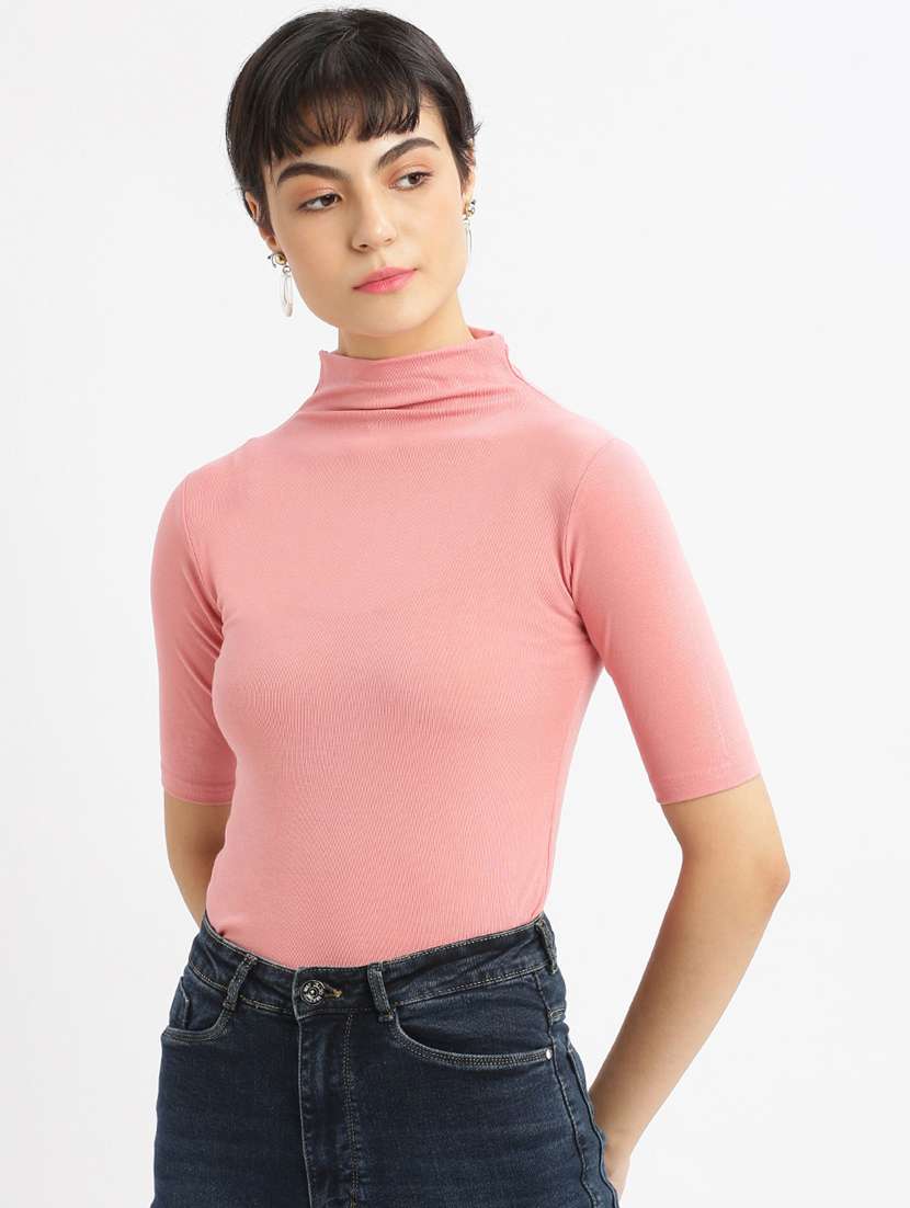 peach plain t-shirt - 21387340 -  Standard Image - 1