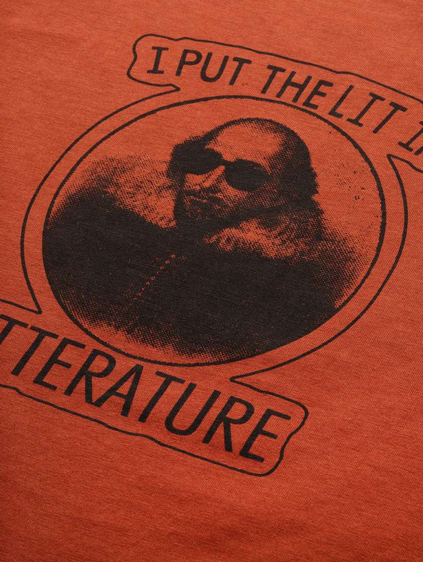 brown chest print t-shirt - 21387342 -  Standard Image - 6