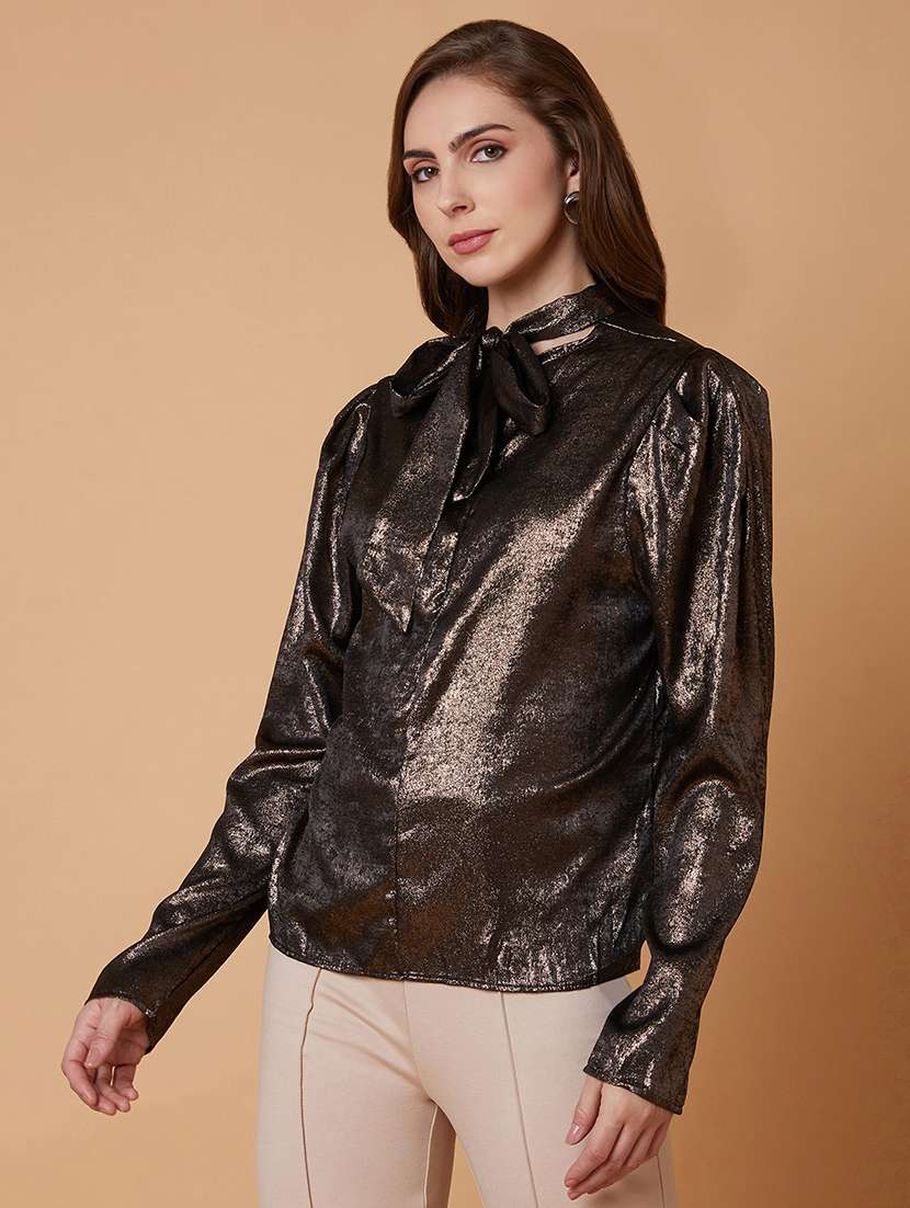 brown nylon regular top - 21387384 -  Standard Image - 1