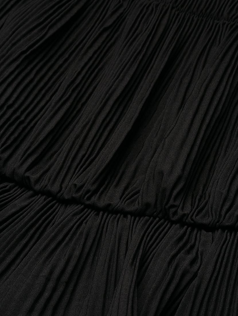 black solid peplum top - 21387396 - Standard Image - 6