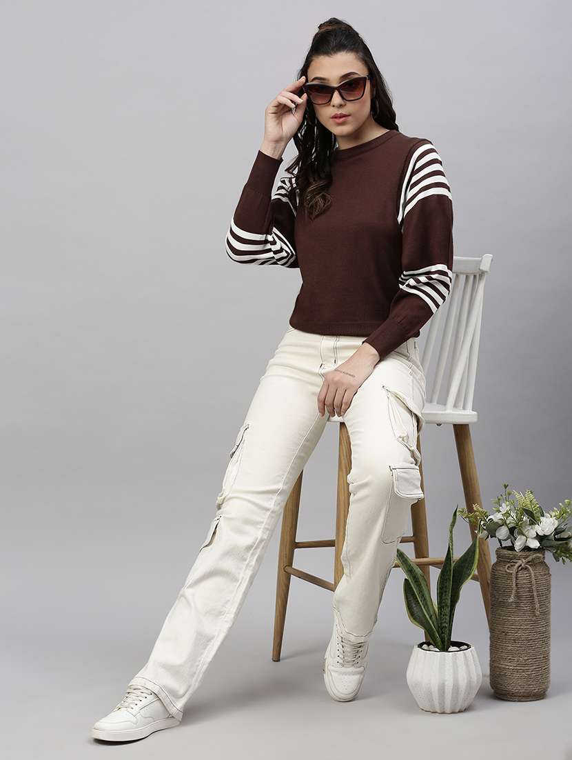 brown self-designed regular top - 21387412 -  Standard Image - 4