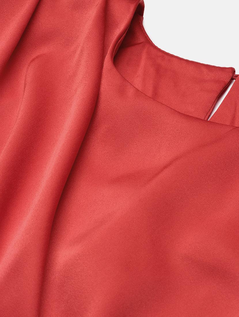 red solid tie back top - 21387418 - Standard Image - 6