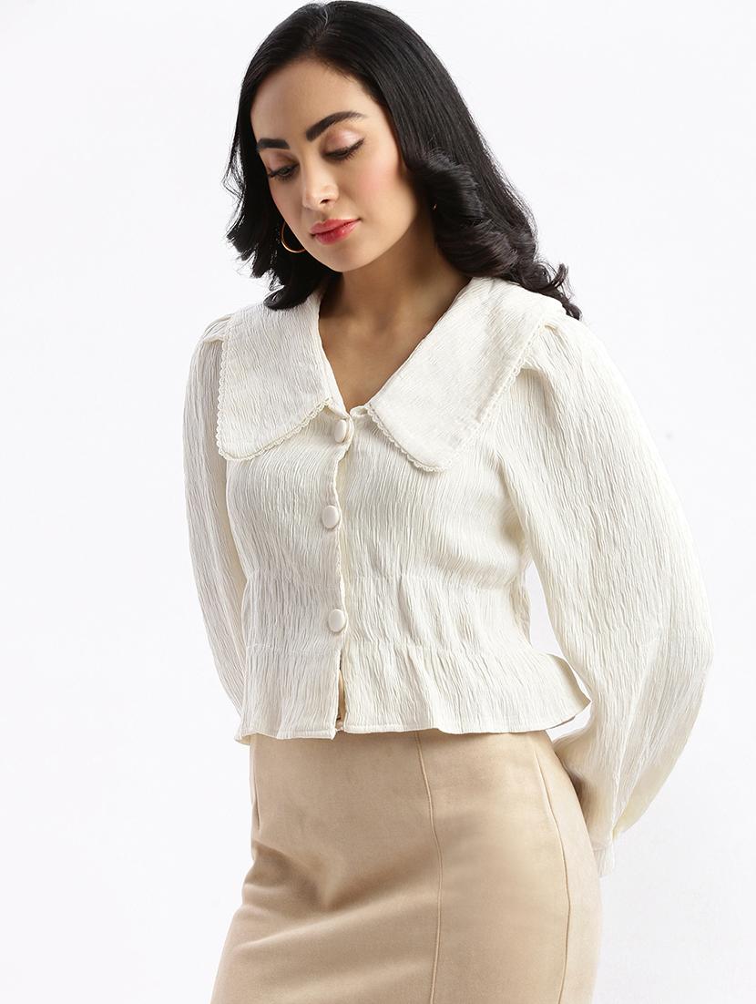 cream nylon regular top - 21387430 -  Standard Image - 1