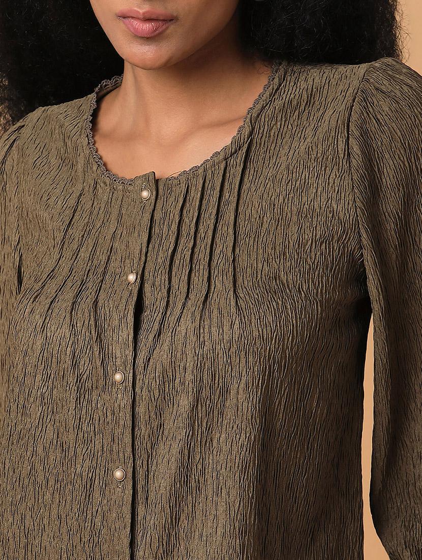 olive nylon regular top - 21387433 - Standard Image - 6