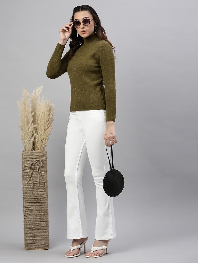olive solid regular top - 21387436 - Standard Image - 4