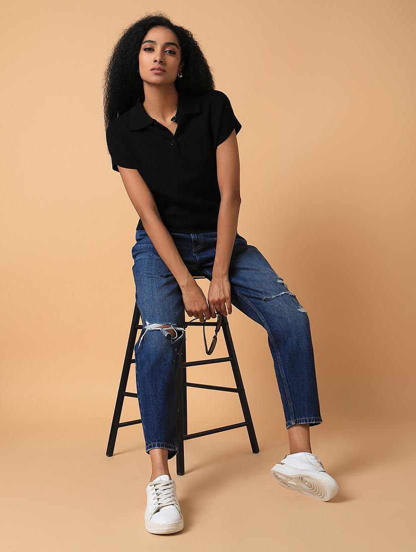 black acrylic regular top - 21387454 - Standard Image - 4