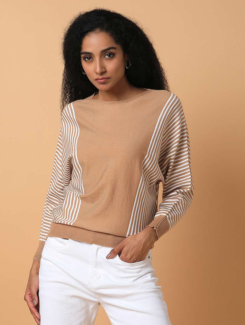 brown acrylic regular top