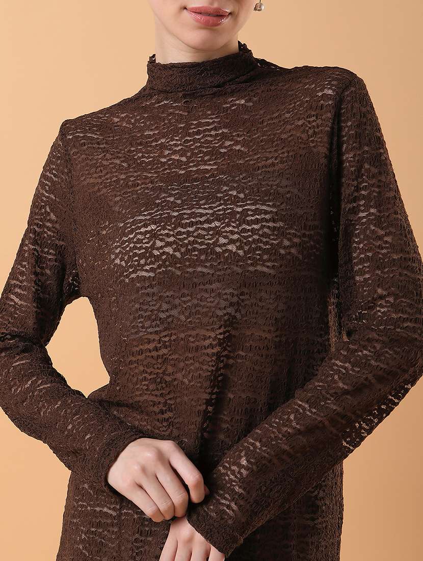 brown nylon regular top - 21387474 -  Standard Image - 6