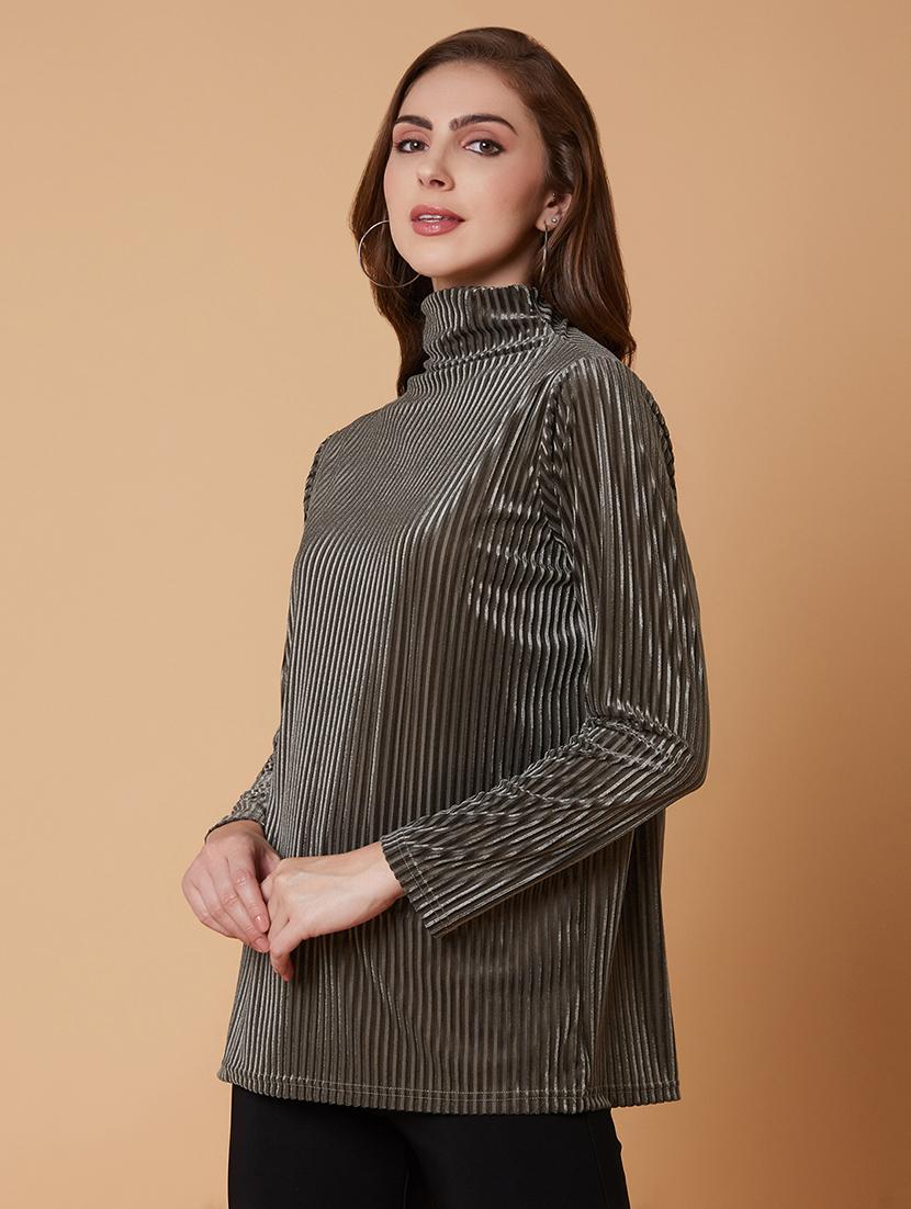 olive nylon regular top - 21387475 -  Standard Image - 1