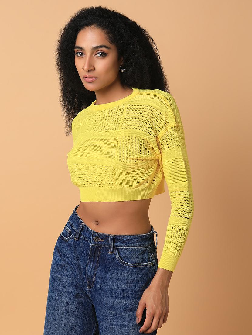 yellow self-designed regular top - 21387479 - Standard Image - 1