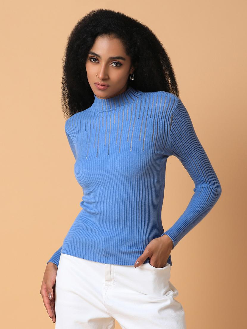 blue solid regular top - 21387480 - Zoom Image - 0